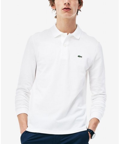 Men’s Classic Fit Long-Sleeve L.12.12 Polo Shirt White $65.00 Polo Shirts
