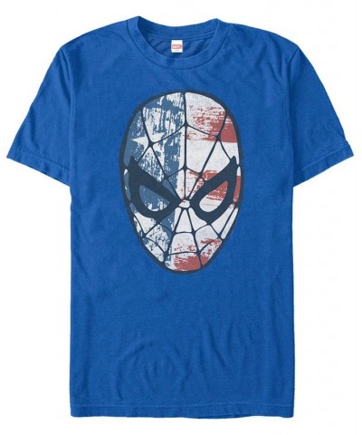 Marvel Men's Comic Collection Patriotic Spider-Man Short Sleeve T-Shirt Blue $14.35 T-Shirts