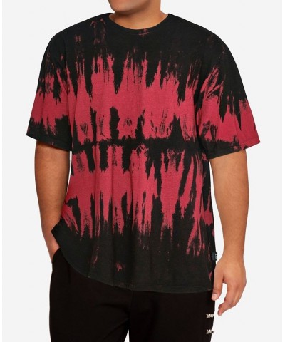 Men's Big and Tall Tie Dye Short Sleeve T-shirt Red $32.43 T-Shirts