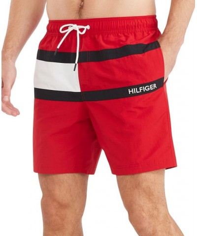 Men's Tommy Flag 7" Swim Trunks PD07 $17.34 Swimsuits
