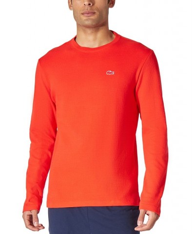 Men's Lacoste Thermal Shirt Red $12.77 Pajama