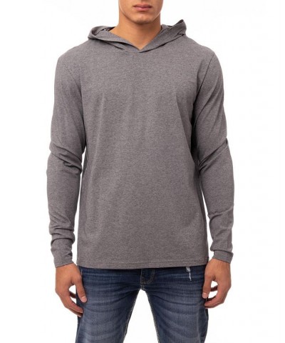 Men's Soft Stretch Long Sleeve Hoodie Charcoal Heather $22.05 Sweatshirt